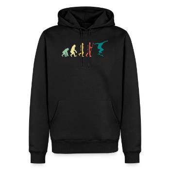 Skater Evolution Skateboard Skateboarding - Männer Premium Bio Hoodie - Schwarz - Vorne - Nico (187cm)
