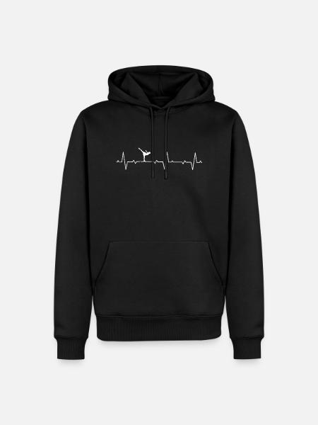 Patins patineurs - Sweat à capuche Premium bio Homme - noir