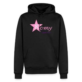 Romy - Männer Premium Bio Hoodie - Schwarz - Vorne - Nico (187cm)