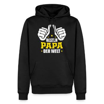 Bester Papa Der Welt Bester Papa - Männer Premium Bio Hoodie - Schwarz - Vorne - Nico (187cm)