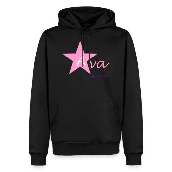 Ava - the Strong - Men’s Premium Organic Hoodie - black - Front - Nico (187cm)