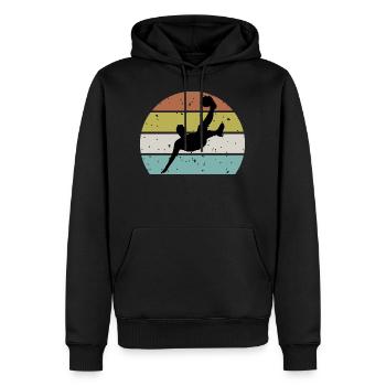 Fallback Vintage - Men’s Premium Organic Hoodie - black - Front - Nico (187cm)