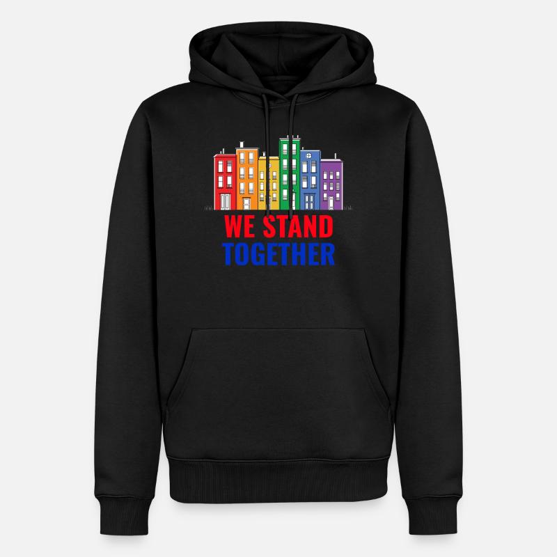 Nous nous tenons ensemble - Sweat à capuche Premium bio Homme - noir