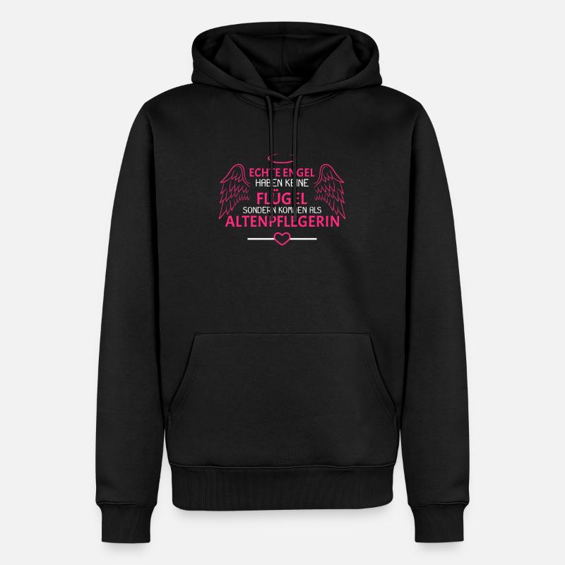Altenpflegerin Engel Geschenk - Männer Premium Bio Hoodie - Schwarz