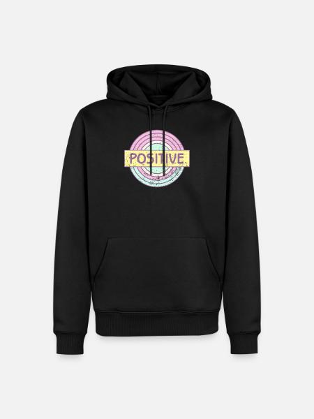 Positif - Sweat à capuche Premium bio Homme - noir