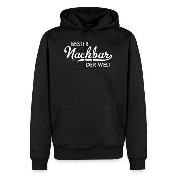 Bester Nachbar der welt - Männer Premium Bio Hoodie - Schwarz - Vorne - Nico (187cm)