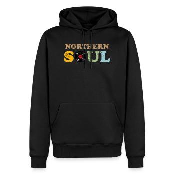 Northern Soul Musique - Sweat à capuche Premium bio Homme - noir - Devant - Nico (187cm)