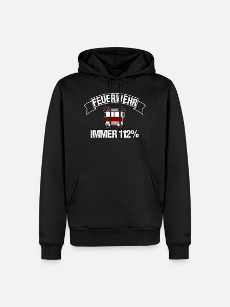 Feuerwehr - Männer Premium Bio Hoodie - Schwarz
