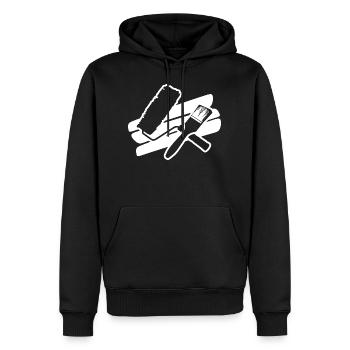 Maler Rolle Pinsel Malermeister Handwerker - Männer Premium Bio Hoodie - Schwarz - Vorne - Nico (187cm)