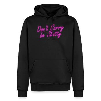 Néon Lumières - Sweat à capuche Premium bio Homme - noir - Devant - Nico (187cm)