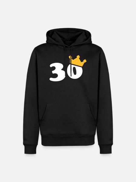 30 couronne 30 ans 30 ans - Sweat à capuche Premium bio Homme - noir