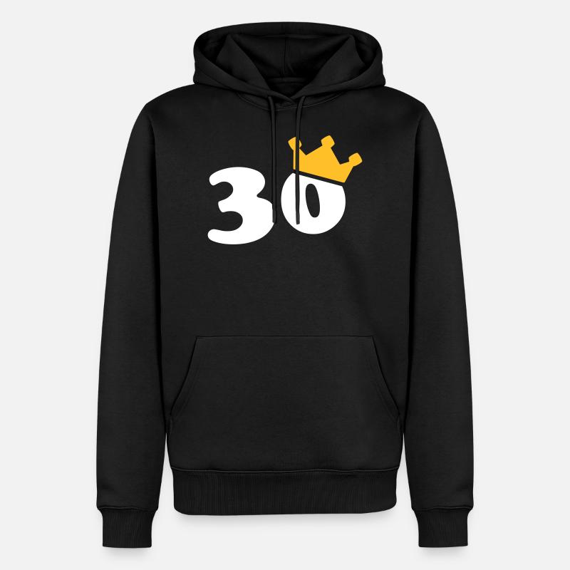 30 couronne 30 ans 30 ans - Sweat à capuche Premium bio Homme - noir