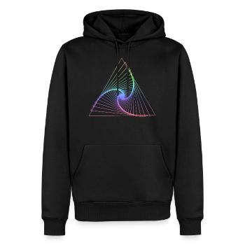 triangle rainbow - Men’s Premium Organic Hoodie - black - Front - Nico (187cm)