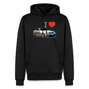 I Love SLK 55 - Männer Premium Bio Hoodie - Schwarz - Vorne - Nico (187cm)