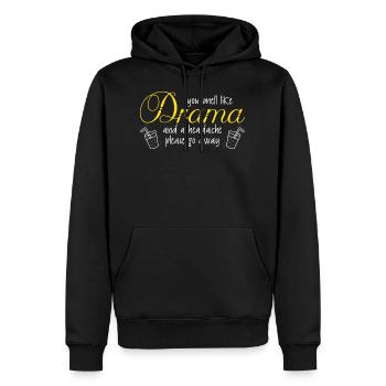 Sarcasm Shirt Smell Like Drama Srcastic Statement - Sweat à capuche Premium bio Homme - noir - Devant - Nico (187cm)
