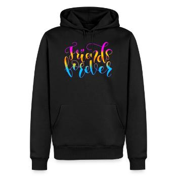 Meilleurs ami - Sweat à capuche Premium bio Homme - noir - Devant - Nico (187cm)
