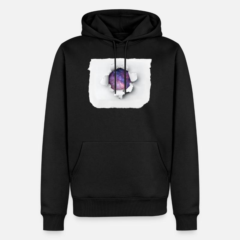 Papier déchiré - Univers - Sweat à capuche Premium bio Homme - noir