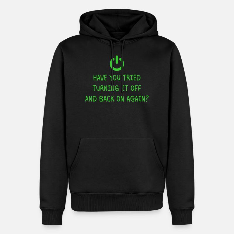 Turning it off Programming Informatik Geschenk - Männer Premium Bio Hoodie - Schwarz