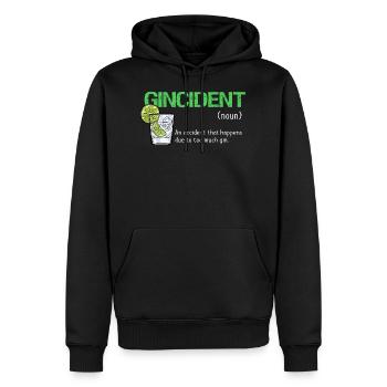 Gin - Gin Cocktail Gin Trinker Cadeau - Sweat à capuche Premium bio Homme - noir - Devant - Nico (187cm)