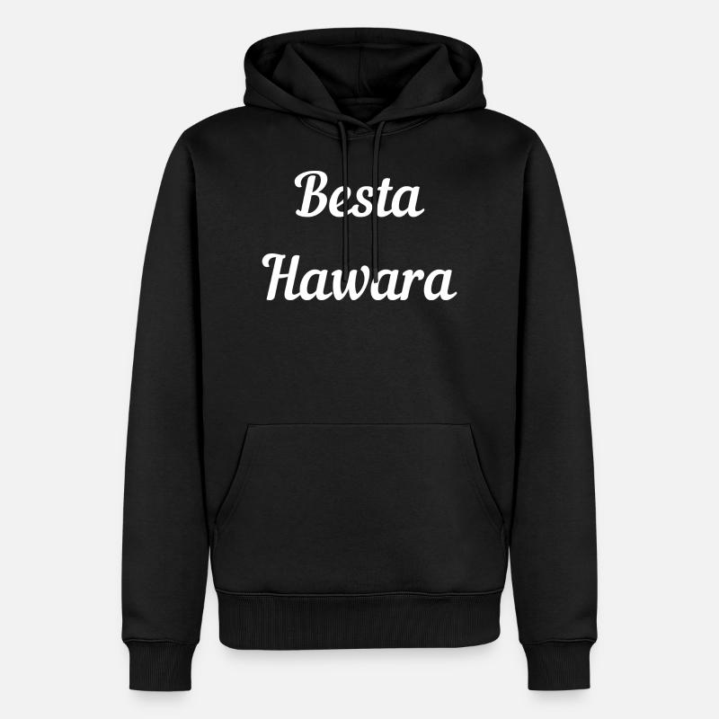 Besta Hawara, Bester Freund/in - Männer Premium Bio Hoodie - Schwarz