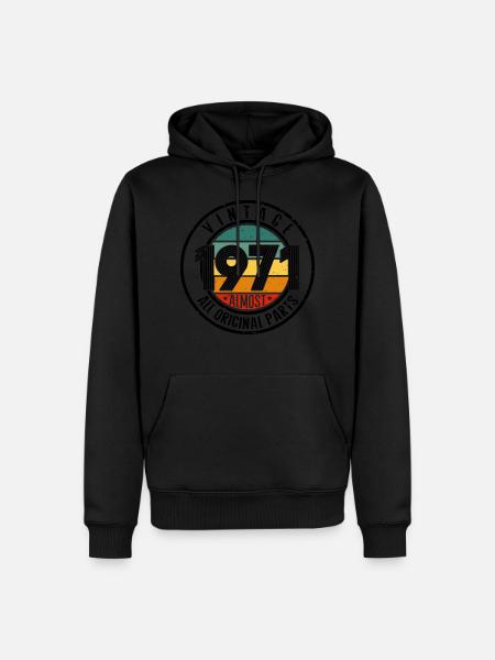 Vintage 1971- 2 - Sweat à capuche Premium bio Homme - noir