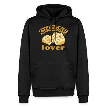 Liebhaber des Käses - Männer Premium Bio Hoodie - Schwarz - Vorne - Nico (187cm)