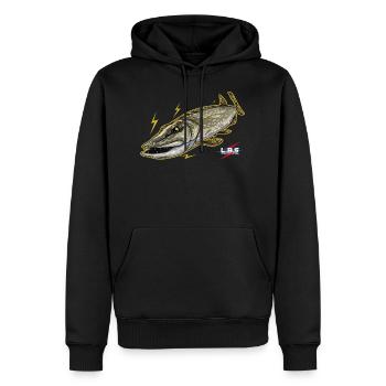Pike design par LBS - Sweat à capuche Premium bio Homme - noir - Devant - Nico (187cm)