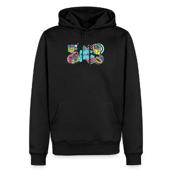 retro gamer - Men’s Premium Organic Hoodie - black - Front - Nico (187cm)