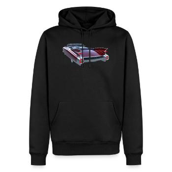 cadillac - Sweat à capuche Premium bio Homme - noir - Devant - Nico (187cm)
