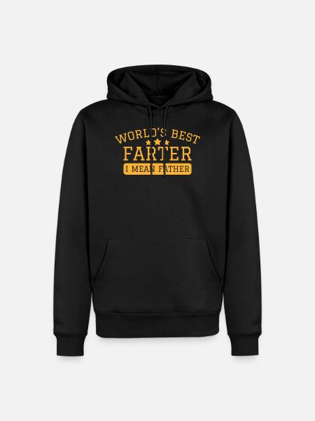 's Werelds beste scheet cadeau vader vaderdag zeggen - Mannen Premium Bio hoodie - zwart