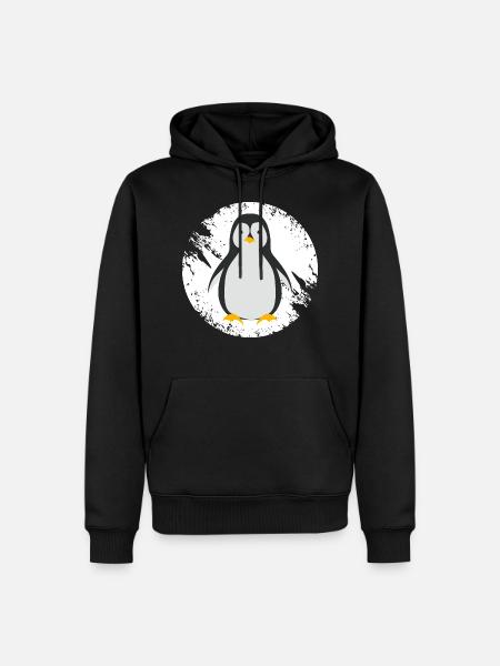 penguin - Men’s Premium Organic Hoodie - black