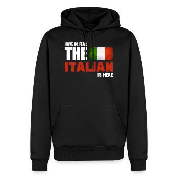 Haben Sie keine Angst Der Italiener ist hier - Italiener - Männer Premium Bio Hoodie - Schwarz - Vorne - Nico (187cm)