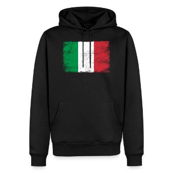 Italien Flagge italienische Fahne für Patrioten - Männer Premium Bio Hoodie - Schwarz - Vorne - Nico (187cm)