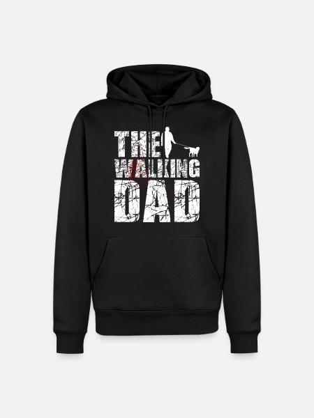 The walking dad - Männer Premium Bio Hoodie - Schwarz