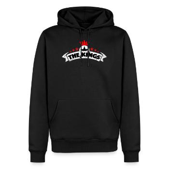 the kings fanion banderole couronne - Sweat à capuche Premium bio Homme - noir - Devant - Nico (187cm)