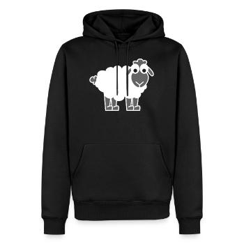 niedliches Schaf Motiv - Männer Premium Bio Hoodie - Schwarz - Vorne - Nico (187cm)