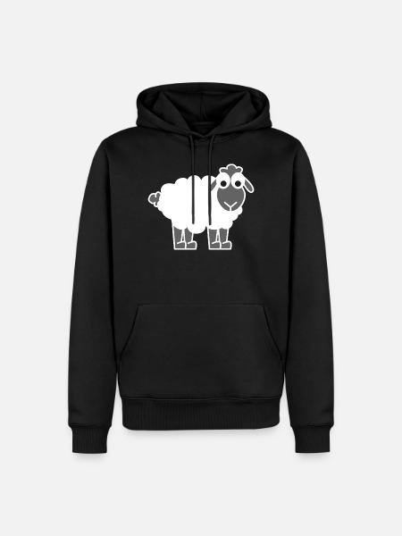 cute sheep motif - Men’s Premium Organic Hoodie - black