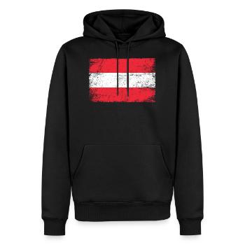 Österreich Flagge österreichische Fahne Patrioten - Männer Premium Bio Hoodie - Schwarz - Vorne - Nico (187cm)