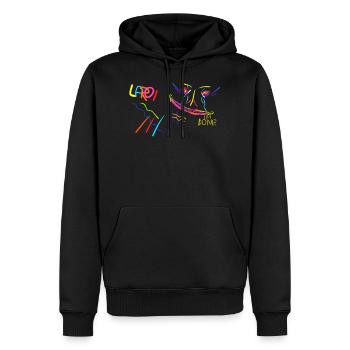 (Le candidat du concours Kid Laroi Merch) IM FAIT - Sweat à capuche Premium bio Homme - noir - Devant - Nico (187cm)