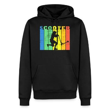 Stunt Scooter Boy Scooter Teenager Scooter - Men’s Premium Organic Hoodie - black - Front - Nico (187cm)