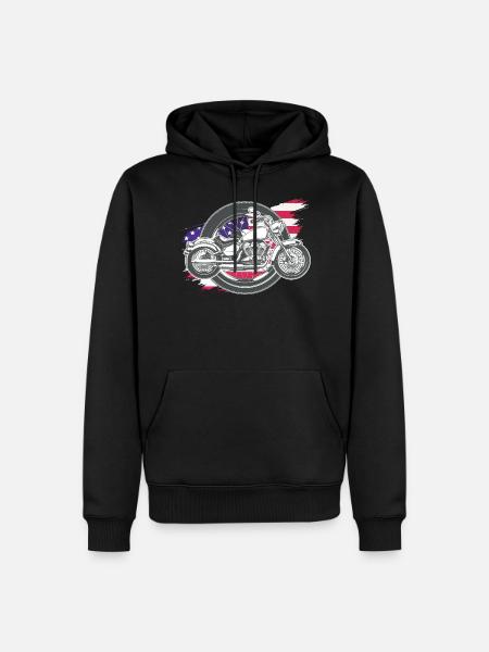 motorcycle motorcycle - Men’s Premium Organic Hoodie - black