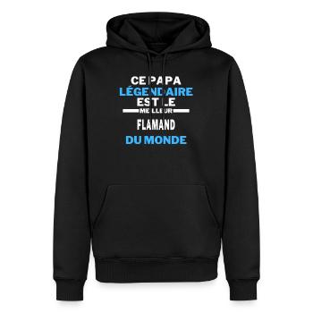 ce papa légendaire est le Meilleur FLAMAND du mond - Sweat à capuche Premium bio Homme - noir - Devant - Nico (187cm)