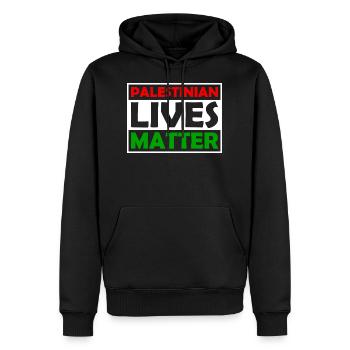 Palestinian Lives Matter - Palestine - Palestina - Sweat à capuche Premium bio Homme - noir - Devant - Nico (187cm)