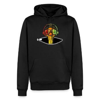 Gamer Autruche Afrique Savannah Safari Gaming Runner - Sweat à capuche Premium bio Homme - noir - Devant - Nico (187cm)