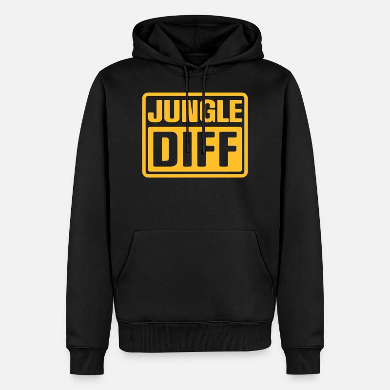 JUNGLE DIFF - Männer Premium Bio Hoodie - Schwarz