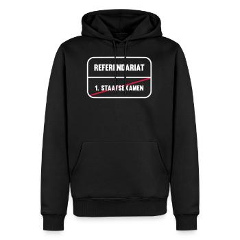 Referendariat Studium Lehramt oder Jura - Männer Premium Bio Hoodie - Schwarz - Vorne - Nico (187cm)