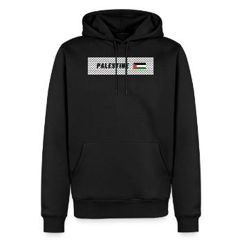 Palestine - Men’s Premium Organic Hoodie - black - Front - Nico (187cm)