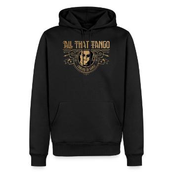 All that Tango • Carlos Di Sarli - Männer Premium Bio Hoodie - Schwarz - Vorne - Nico (187cm)