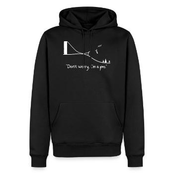 Ski jumping Gift - Men’s Premium Organic Hoodie - black - Front - Nico (187cm)