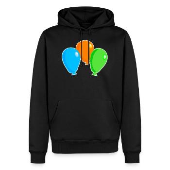 Geburtstagsparty Ballons - Männer Premium Bio Hoodie - Schwarz - Vorne - Nico (187cm)